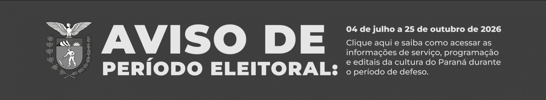 Aviso período eleitoral
