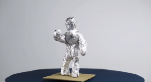 ARTE EM CASA | Escultura em papel-aluminio